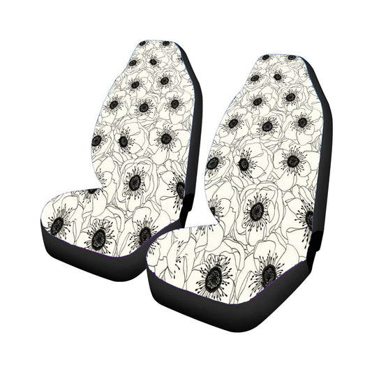 Flower White Car Seat Covers