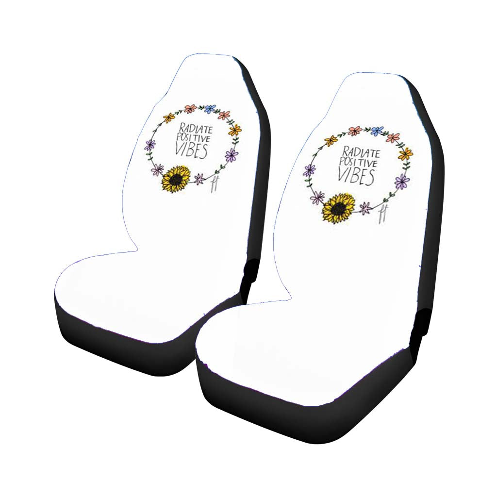 Flowers Radiate Positive Vibes car Seat Covers
