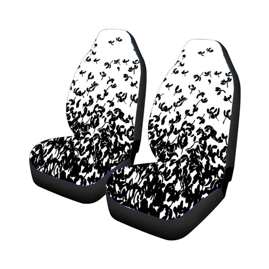 Flying Black Flower Car Seat Covers