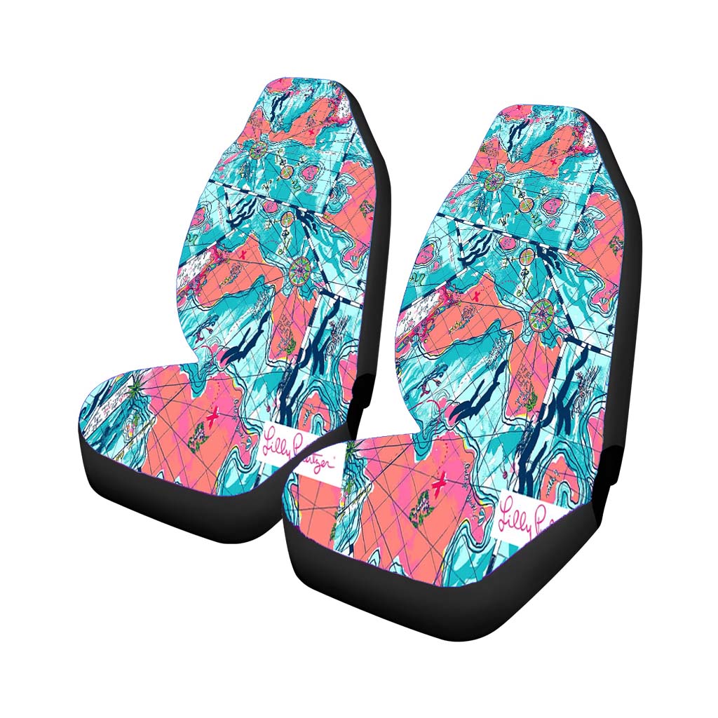 Fondo Pink Cute Lilly Pulitzer car Seat Covers