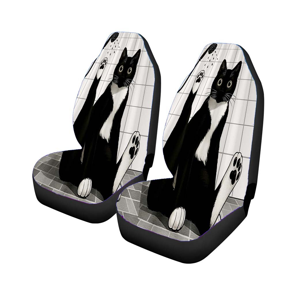 Funny Black Cat car Seat Covers