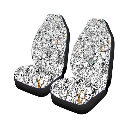 Funny Memes Face Pattern Universal Fit Car Seat Covers