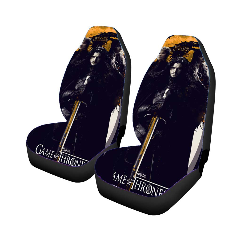 Game Of Throne Winter Coming Gold car Seat Covers