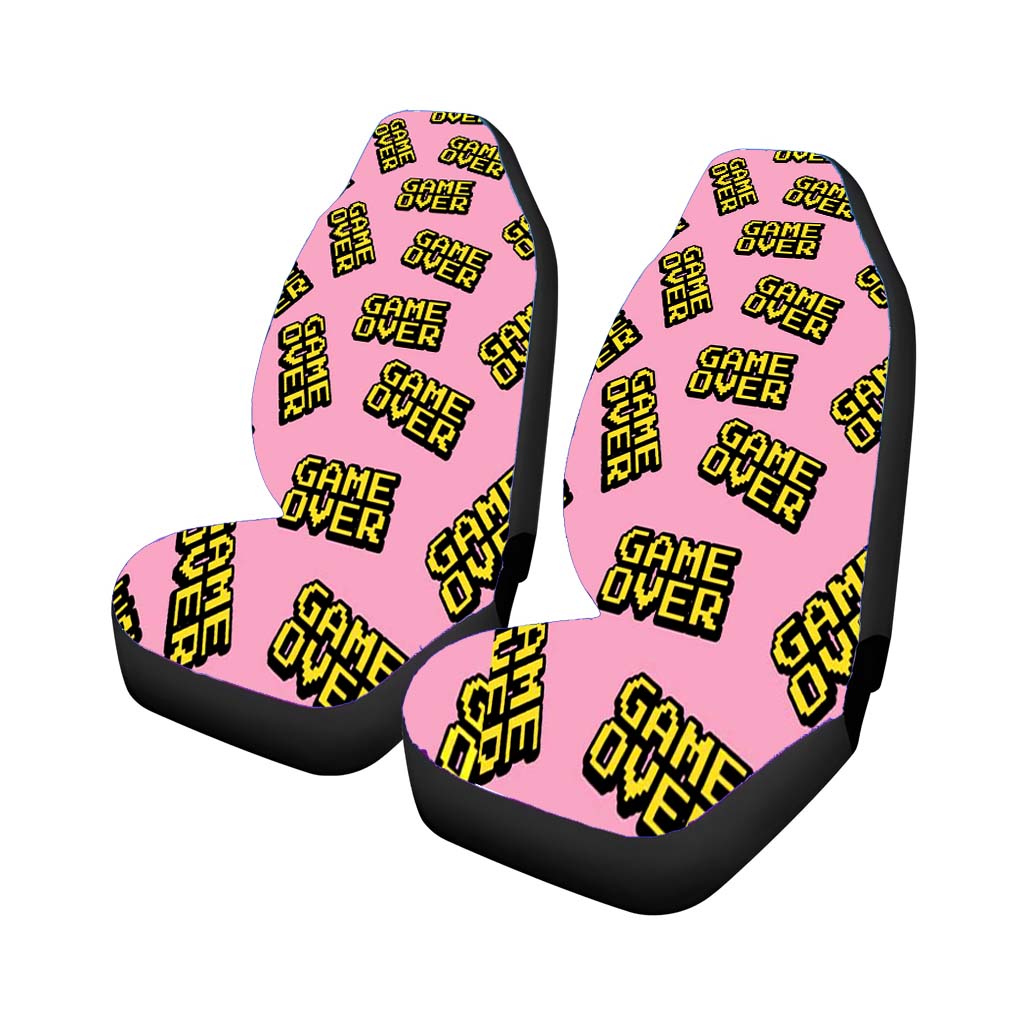 Game Over Pink Pattern car Seat Covers