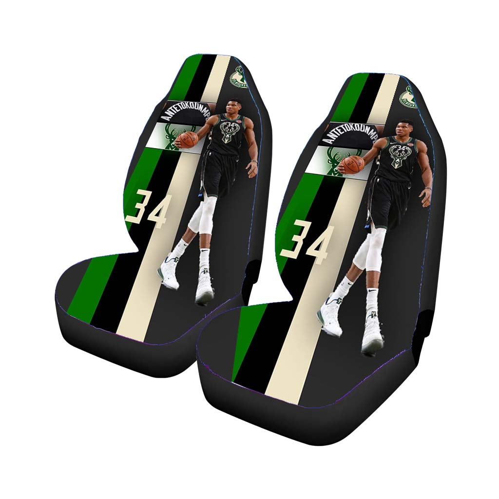 Gianis Antetokounmpo Milwaukee Bucks 34 car Seat Covers