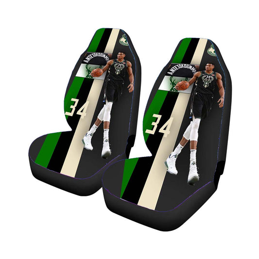 Gianis Antetokounmpo Milwaukee Bucks 34 Universal Fit Car Seat Covers