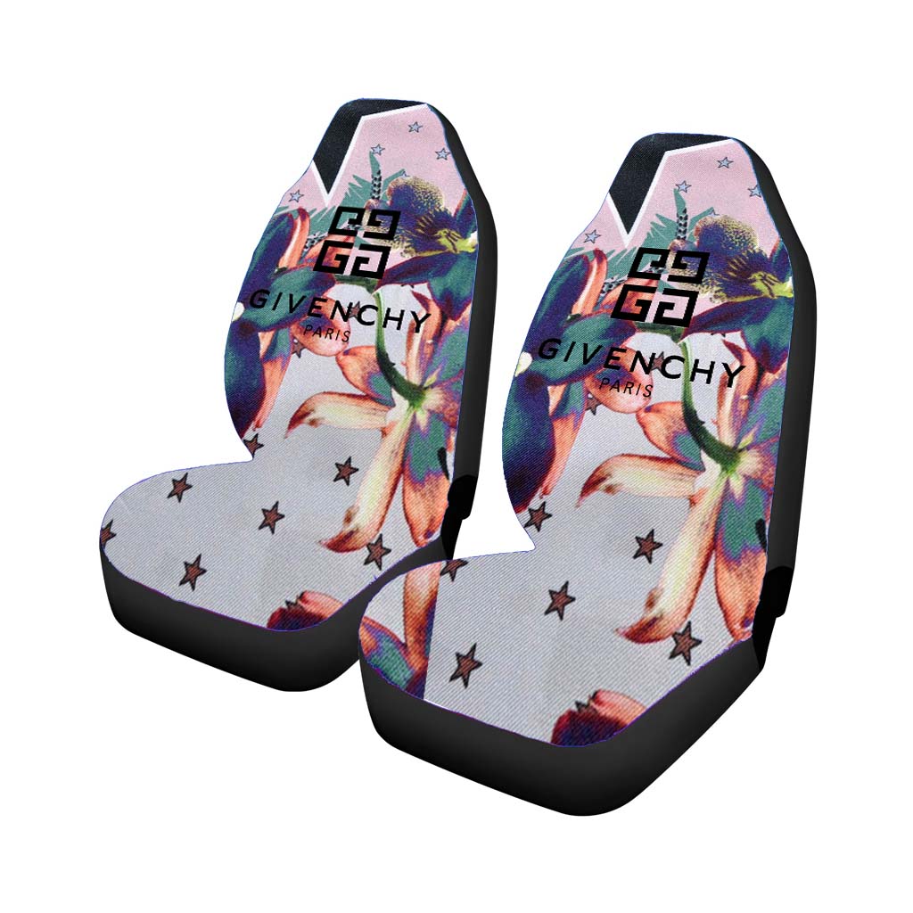 Givenchy Paris Scarf Light Pink Ultra Paradise Flowers car Seat Covers