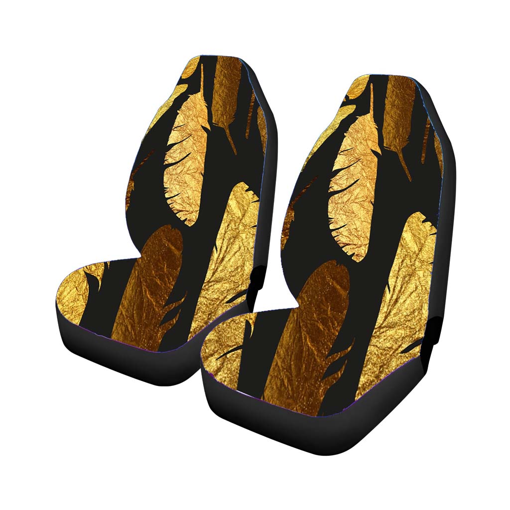 Gold Feather Pattern car Seat Covers