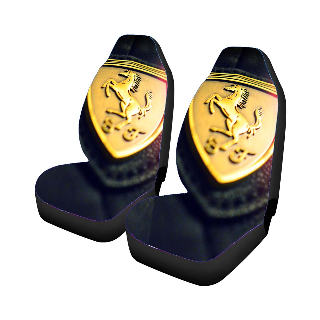Gold Ferrari Logo Art car Seat Covers