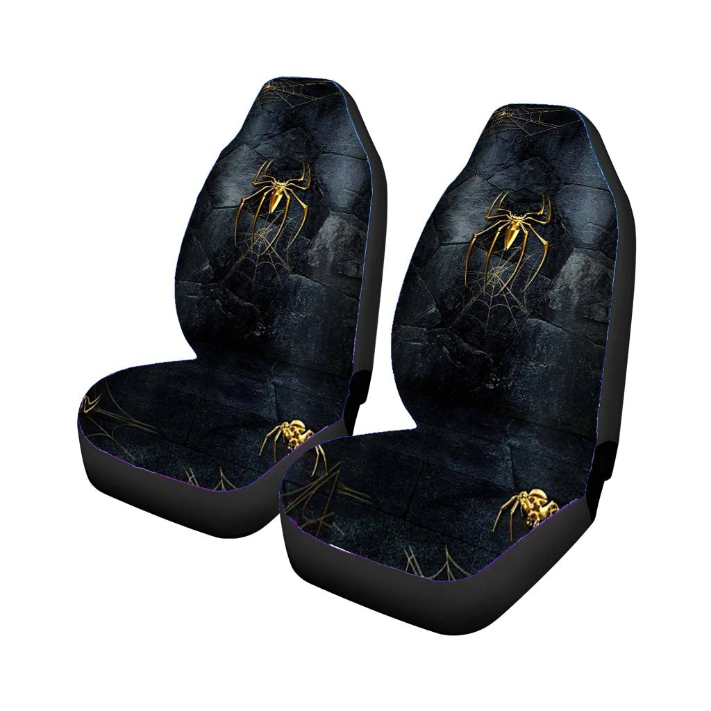 Gold Spiderman Logo Art Wallpaper car Seat Covers