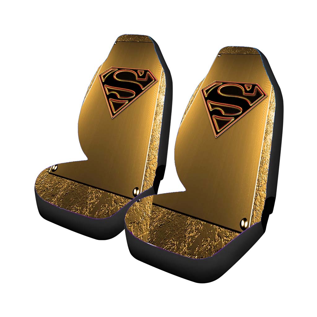 Gold Superman Logo car Seat Covers