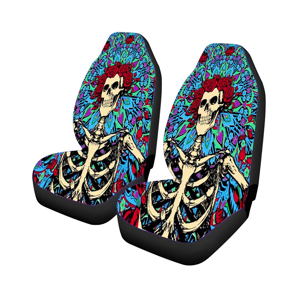 Grateful Dead Skeleton Roses car Seat Covers