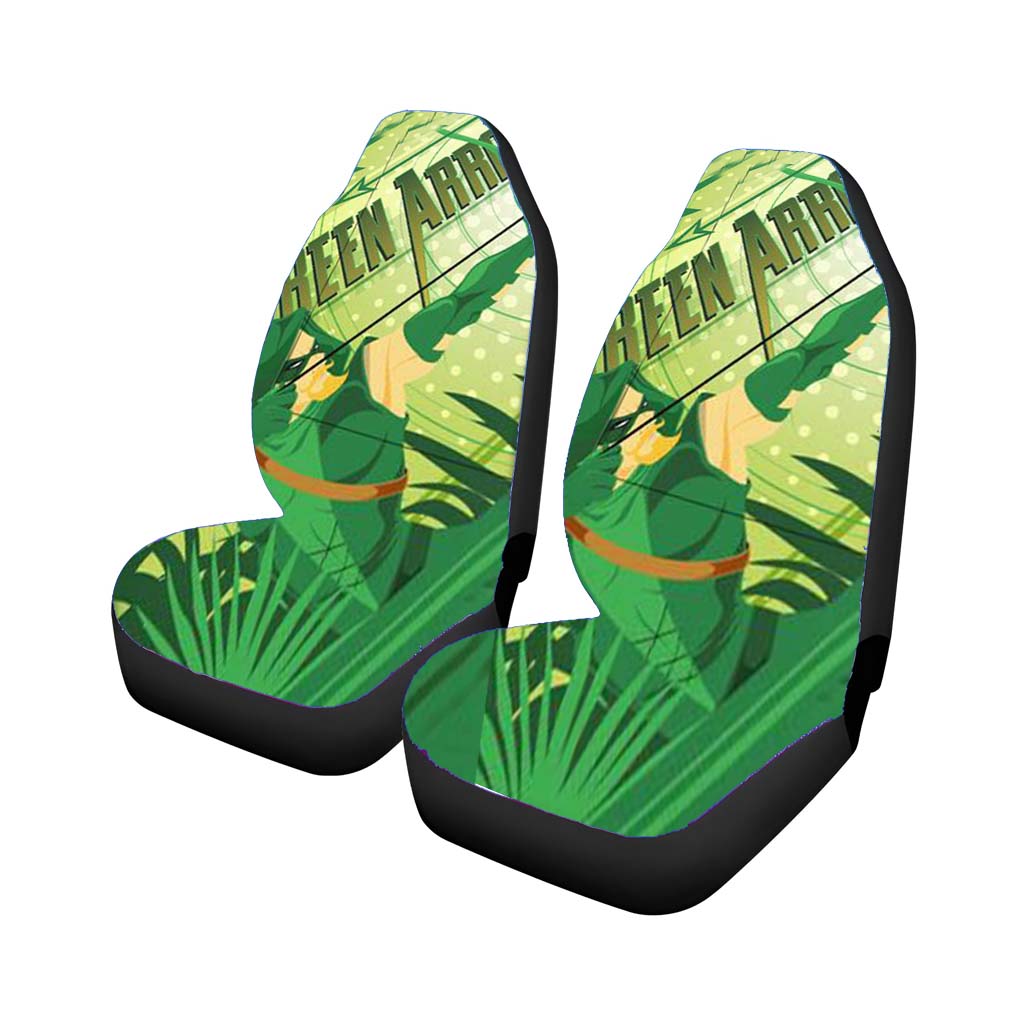 Green Arrow Art car Seat Covers