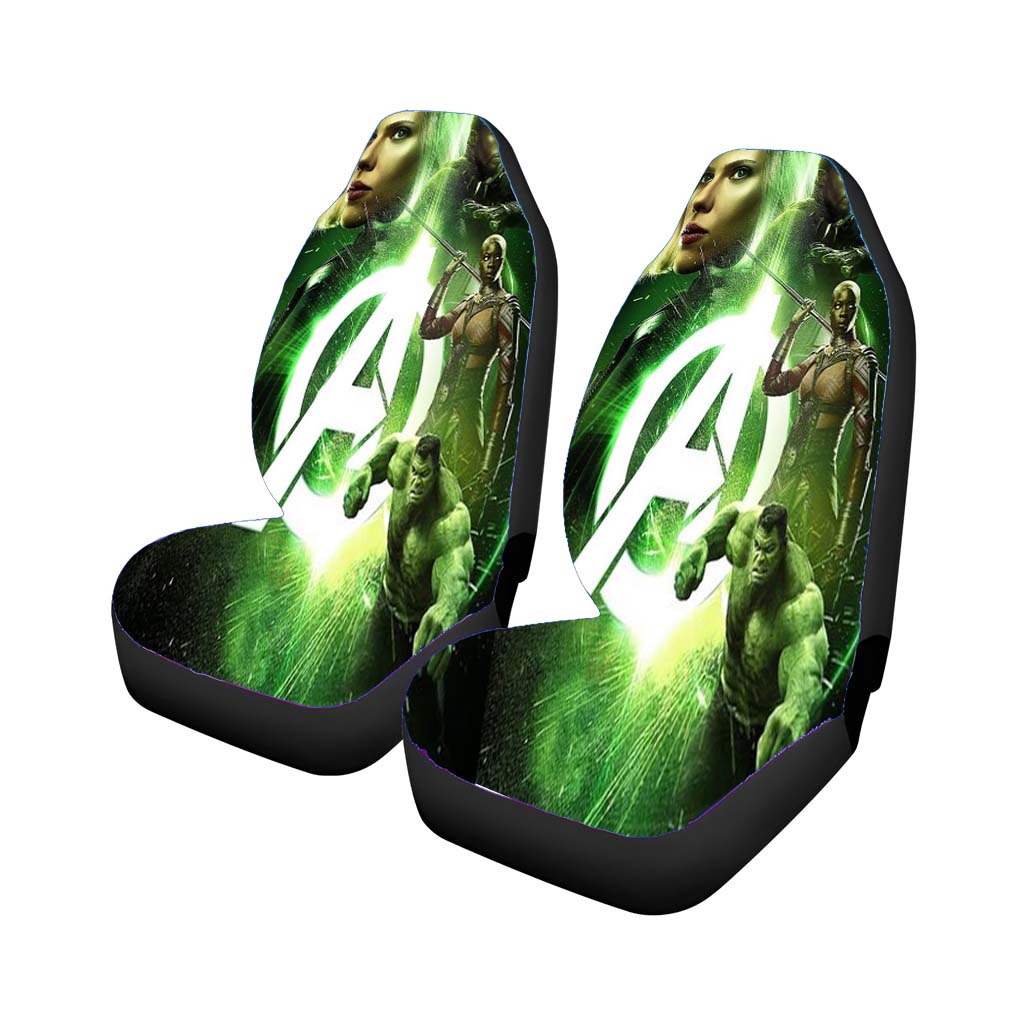 Green Avengers End Game car Seat Covers