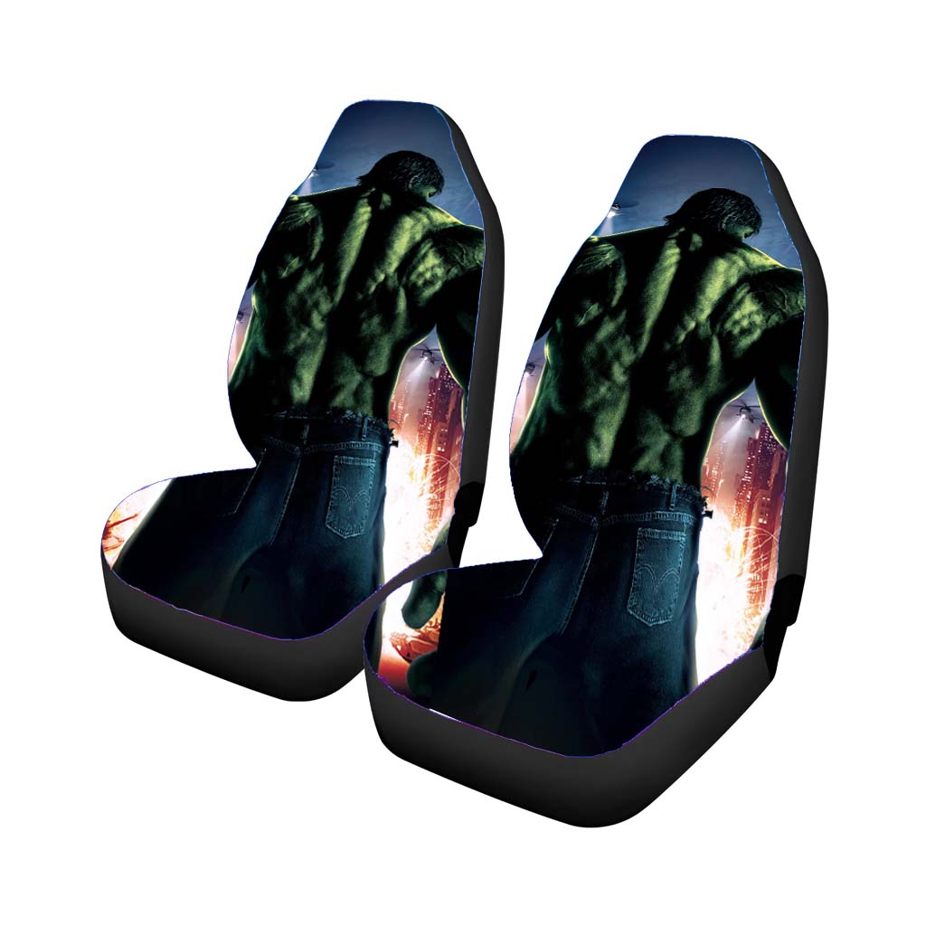 Green Hulk car Seat Covers