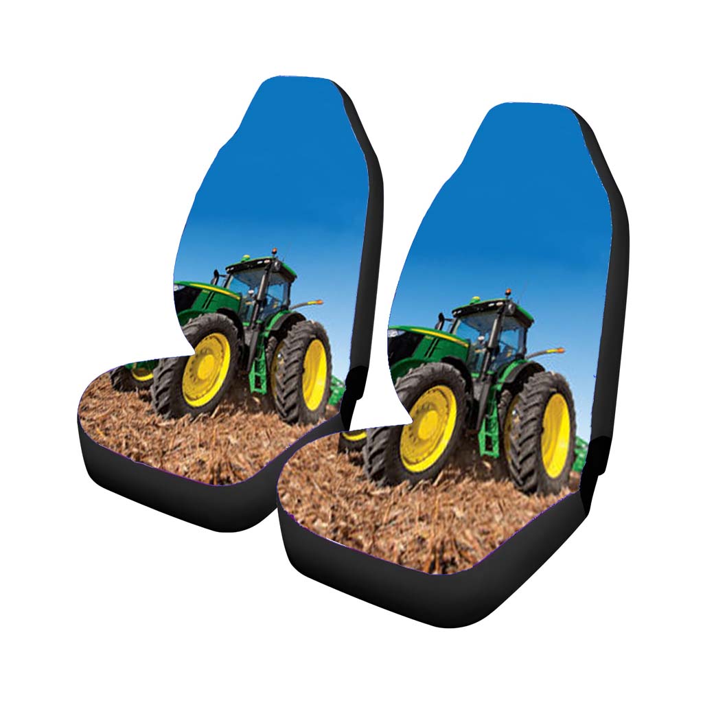 Green John Deere Tractor car Seat Covers