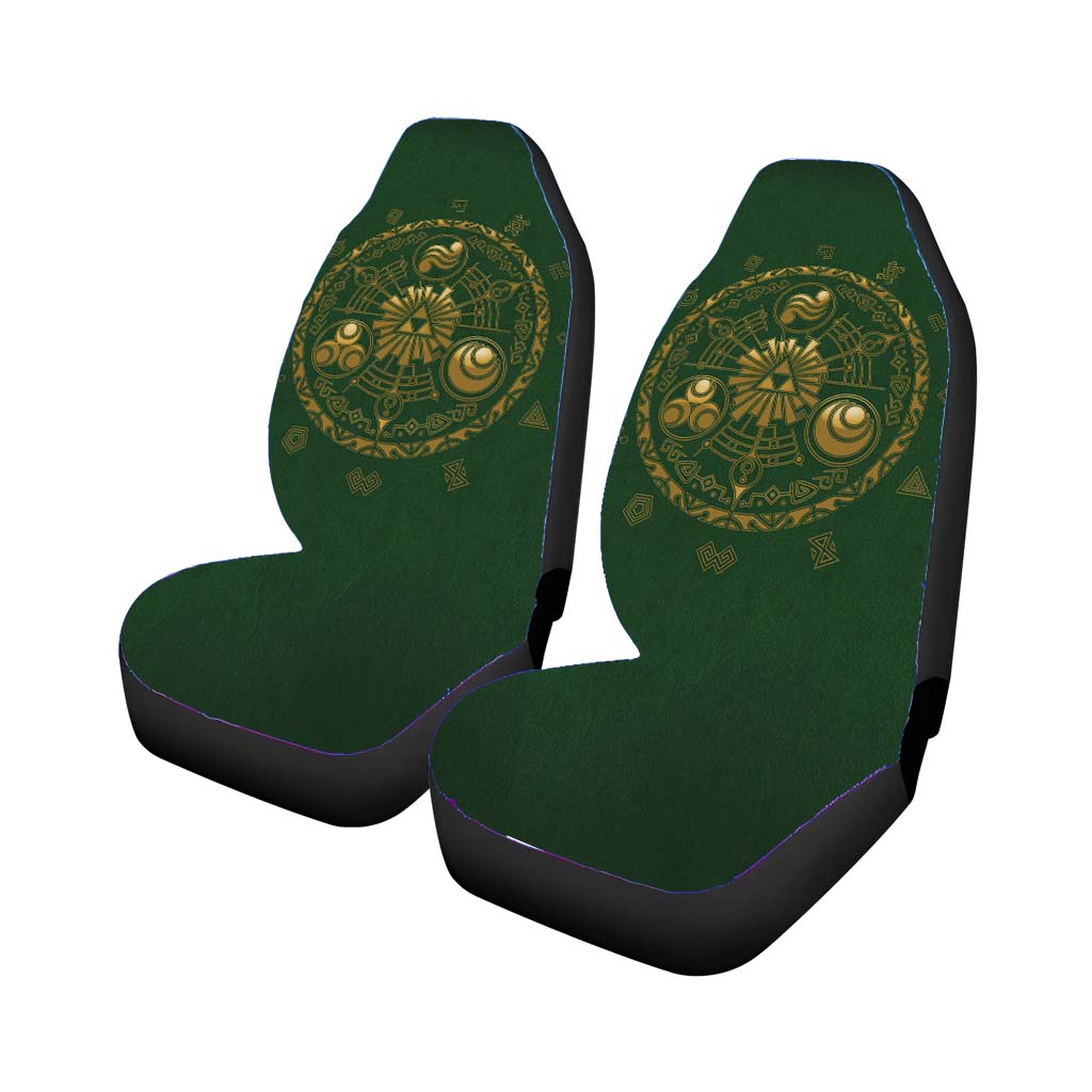 Green Pattern Triforce Zelda Link Logo car Seat Covers