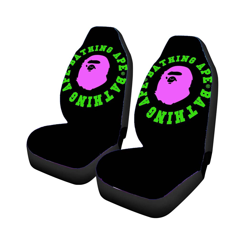 Green Pink Bape Style car Seat Covers