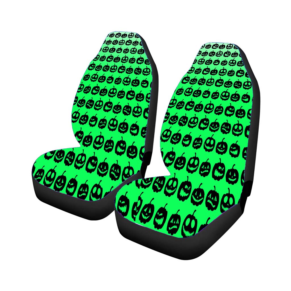 Green Pumpkins Pattern Silhouette car Seat Covers