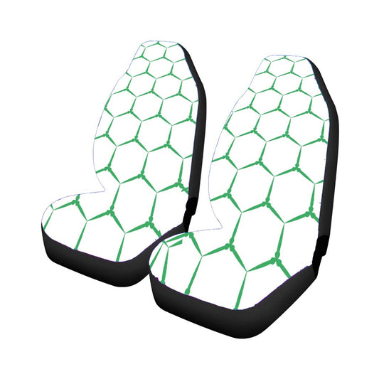 Green Seamless Hexagonalism Pattern Universal Fit Car Seat Covers