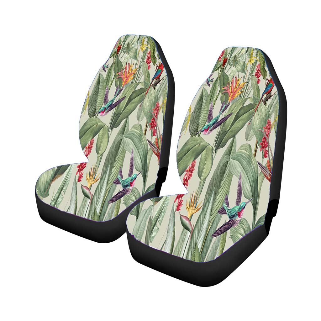 Green Tropical Pattern car Seat Covers