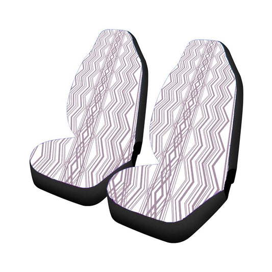 Grey Purple Aztec Zigzag Seamless Pattern Universal Fit Car Seat Covers