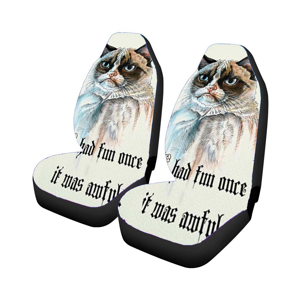 Grumpy Cat I Had Fun Once car Seat Covers