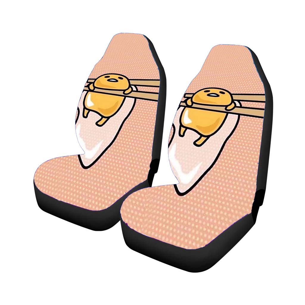 Gudetama Lazy Egg Cute 2 car Seat Covers