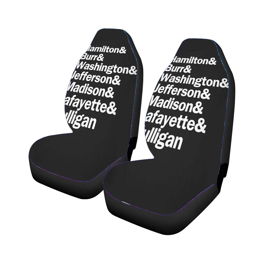 Hamilton Burr Washington Jefferson Madison Lafayette & Mulligan car Seat Covers