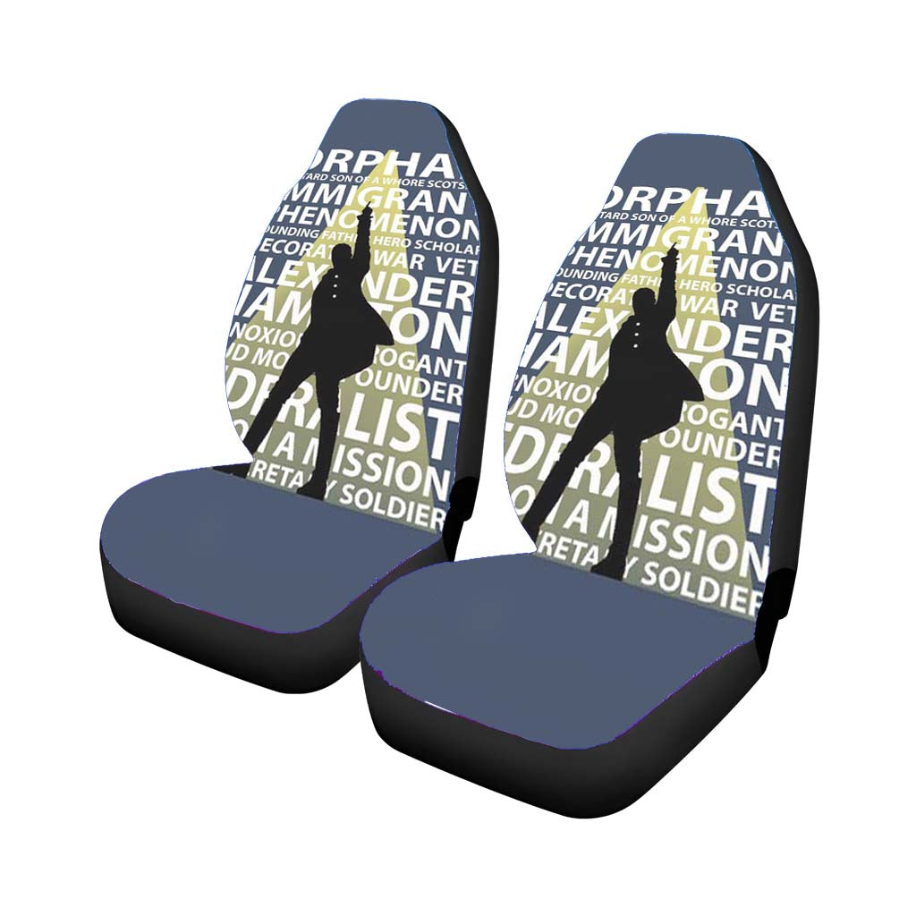 Hamilton Musical Quotes car Seat Covers