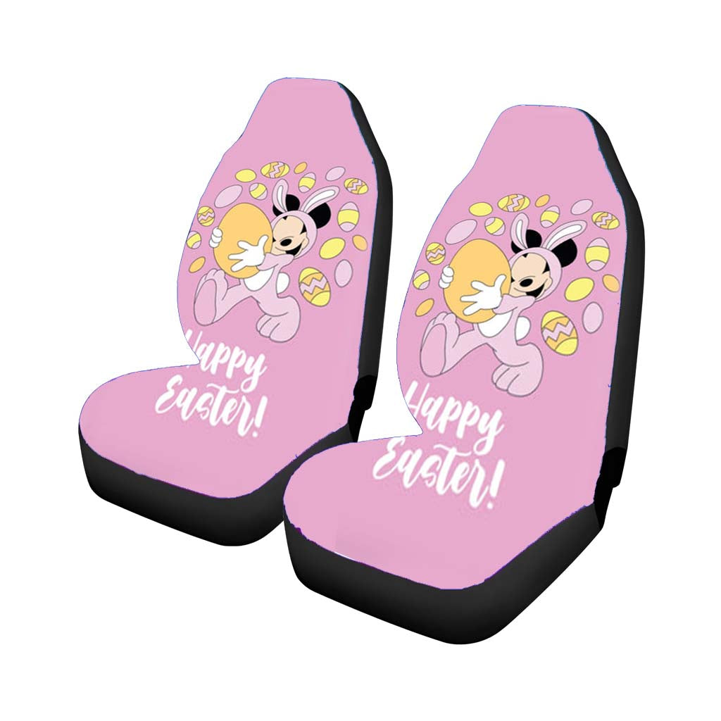 Happy Easter Pink car Seat Covers