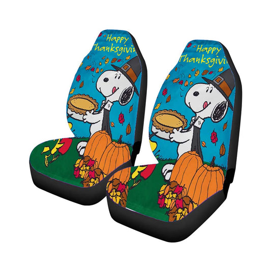 Happy Thanksgiving Snoopy Universal Fit Car Seat Covers