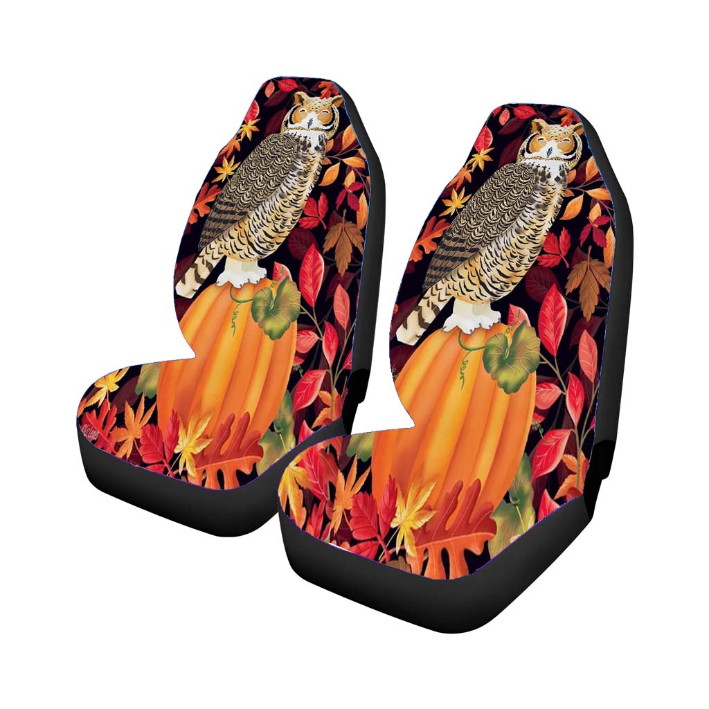 Harvest Owl Fall car Seat Covers