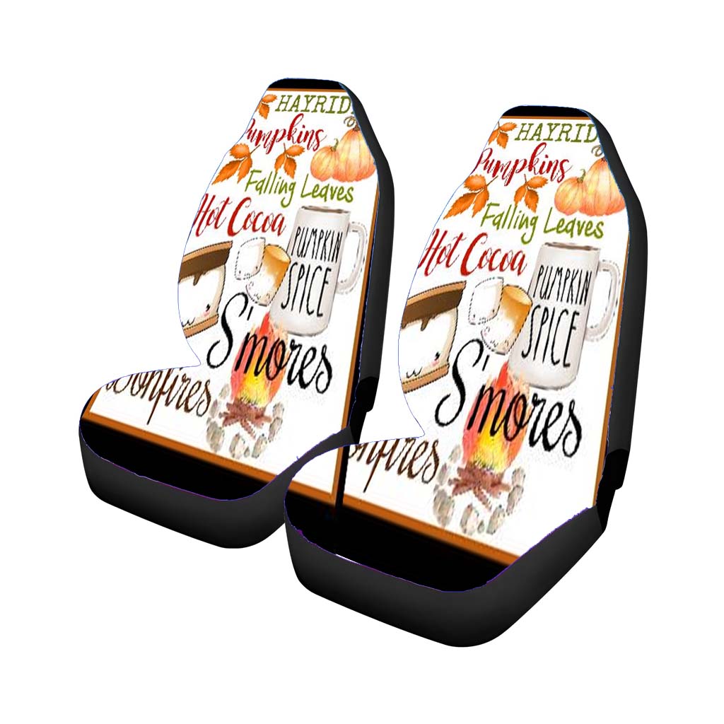 Hayrides, Pumpkins, Falling Leaves car Seat Covers
