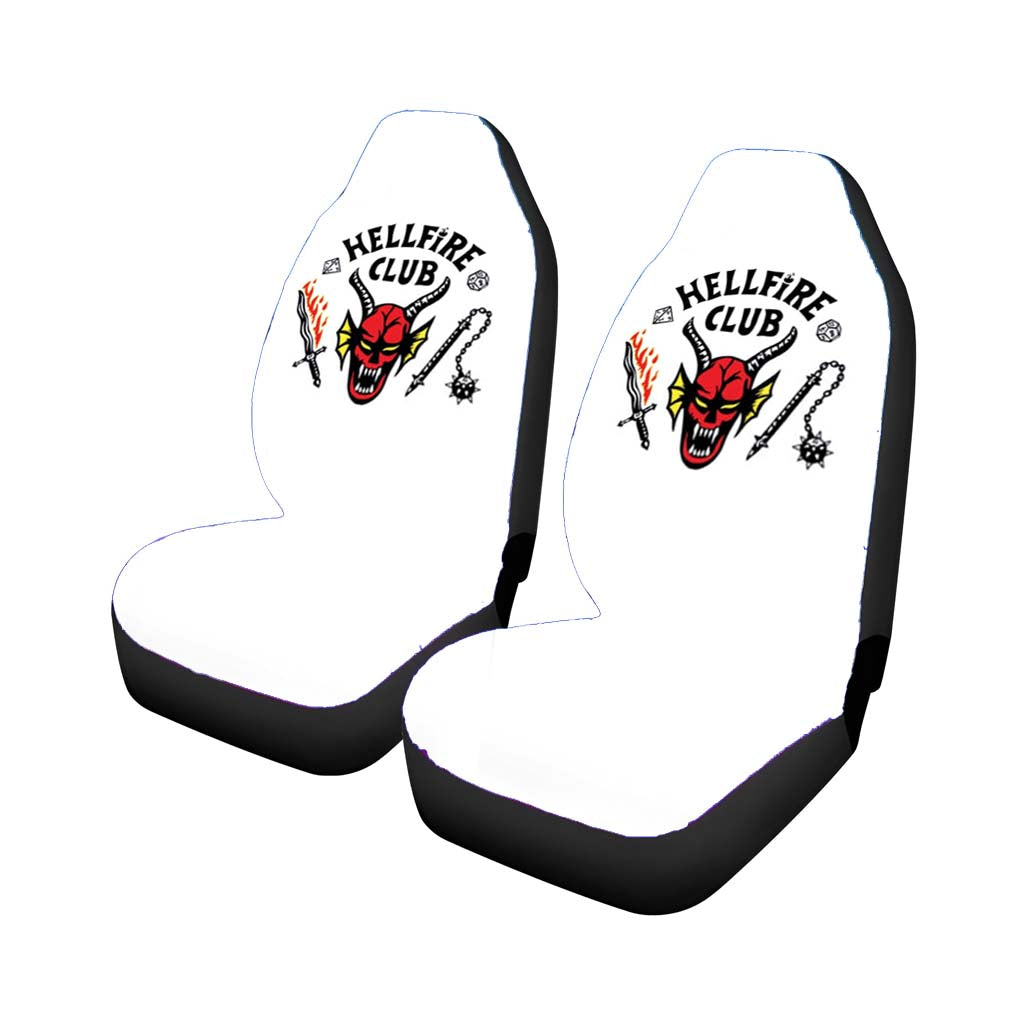 Hellfire Logo - White car Seat Covers