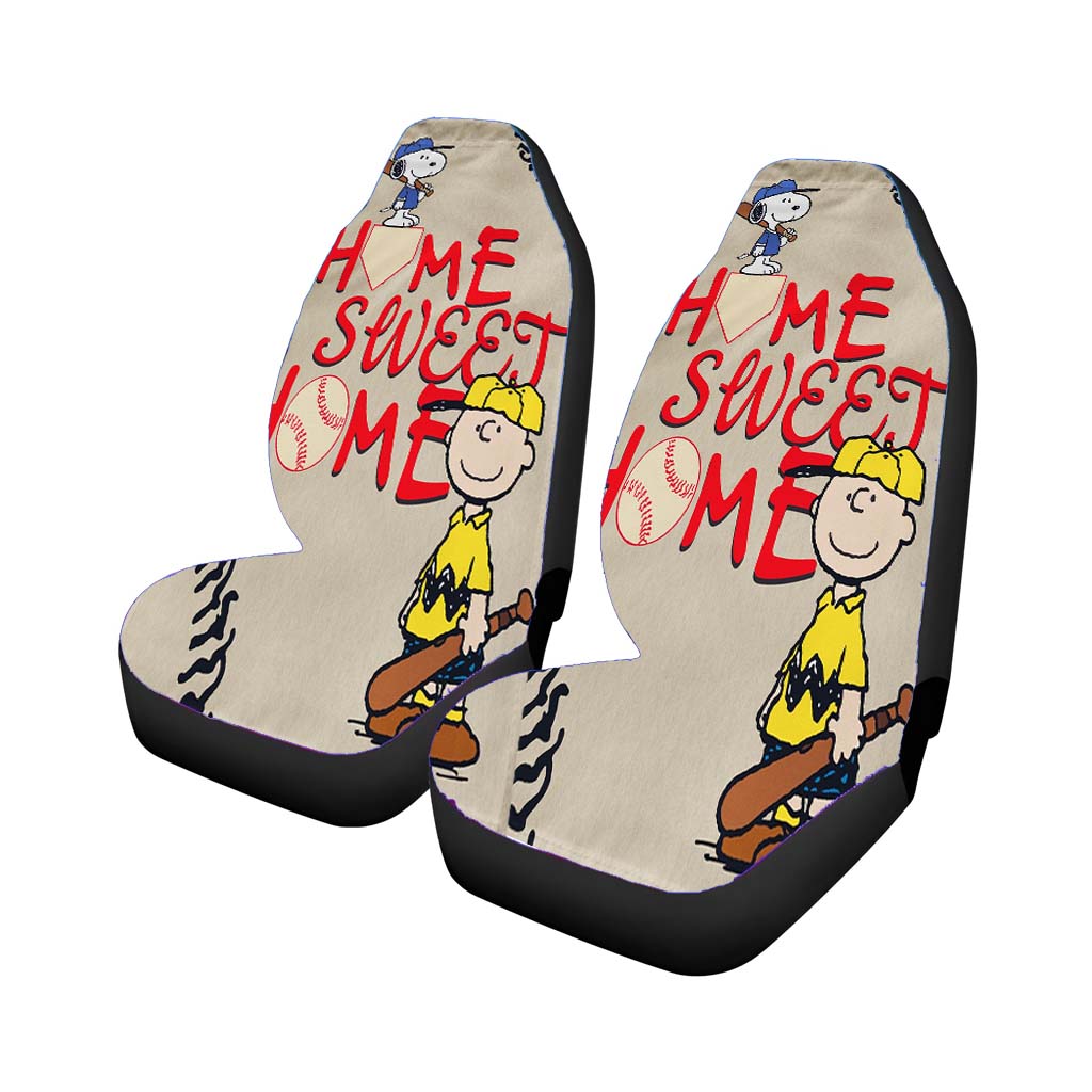 Home Sweet Home Snoopy Baseball car Seat Covers