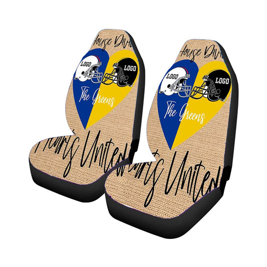House Divided Hearts United Universal Fit Car Seat Covers