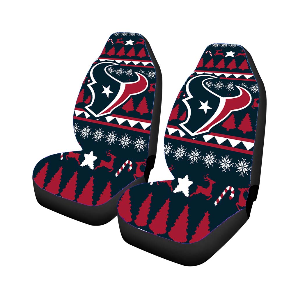 Houston Texans Christmas Sweater car Seat Covers