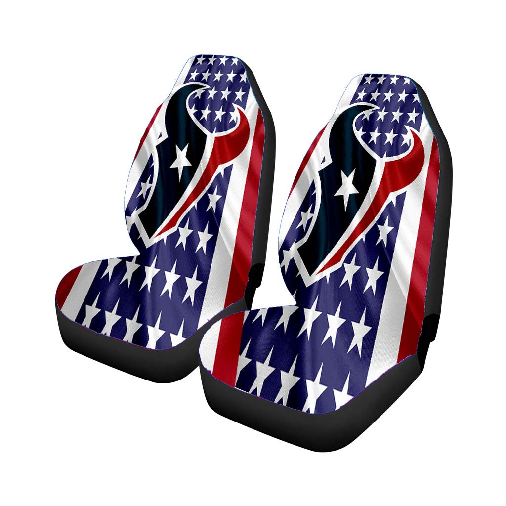 Houston Texans Emblem Silk Flag car Seat Covers