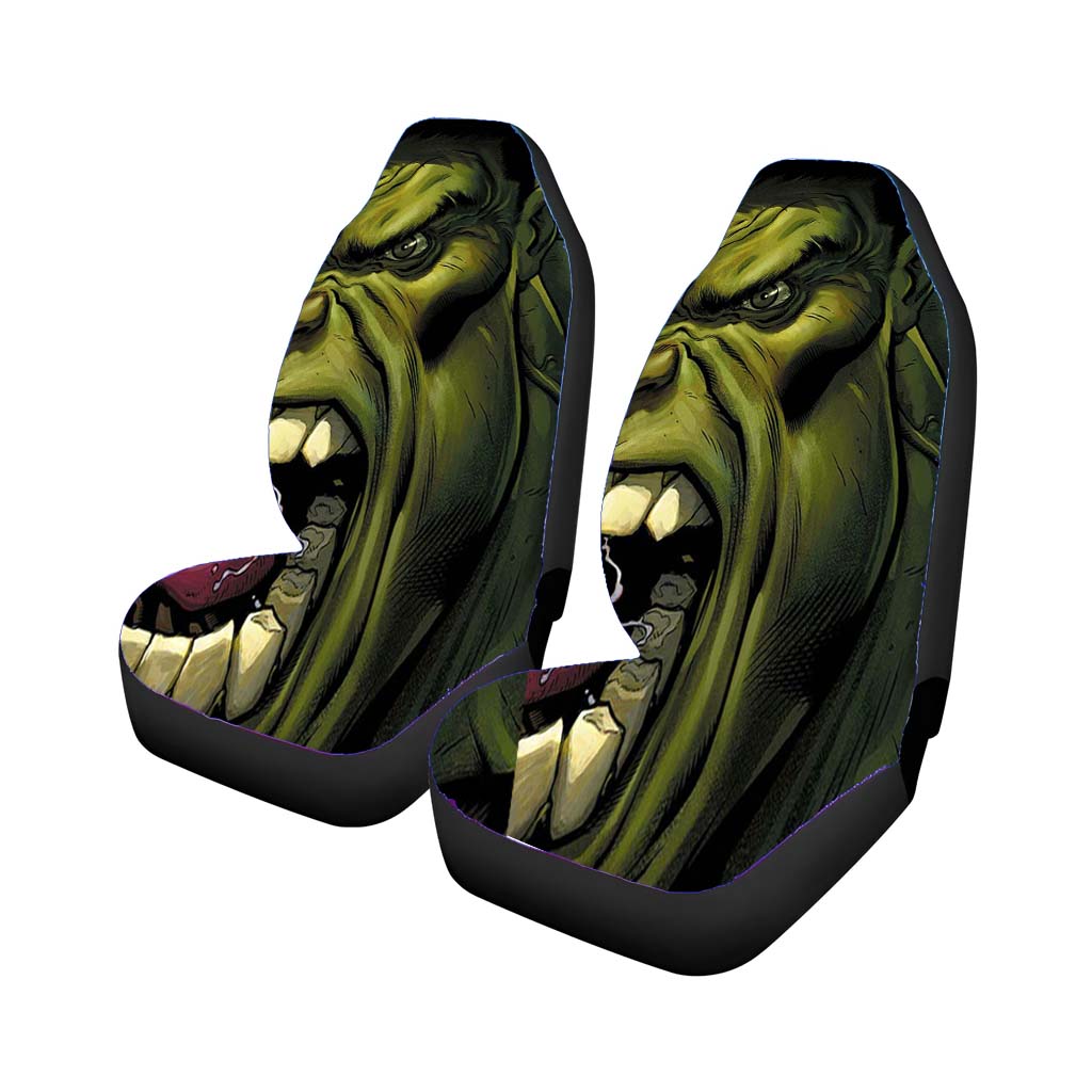 Hulk Cartoon Face Angry car Seat Covers
