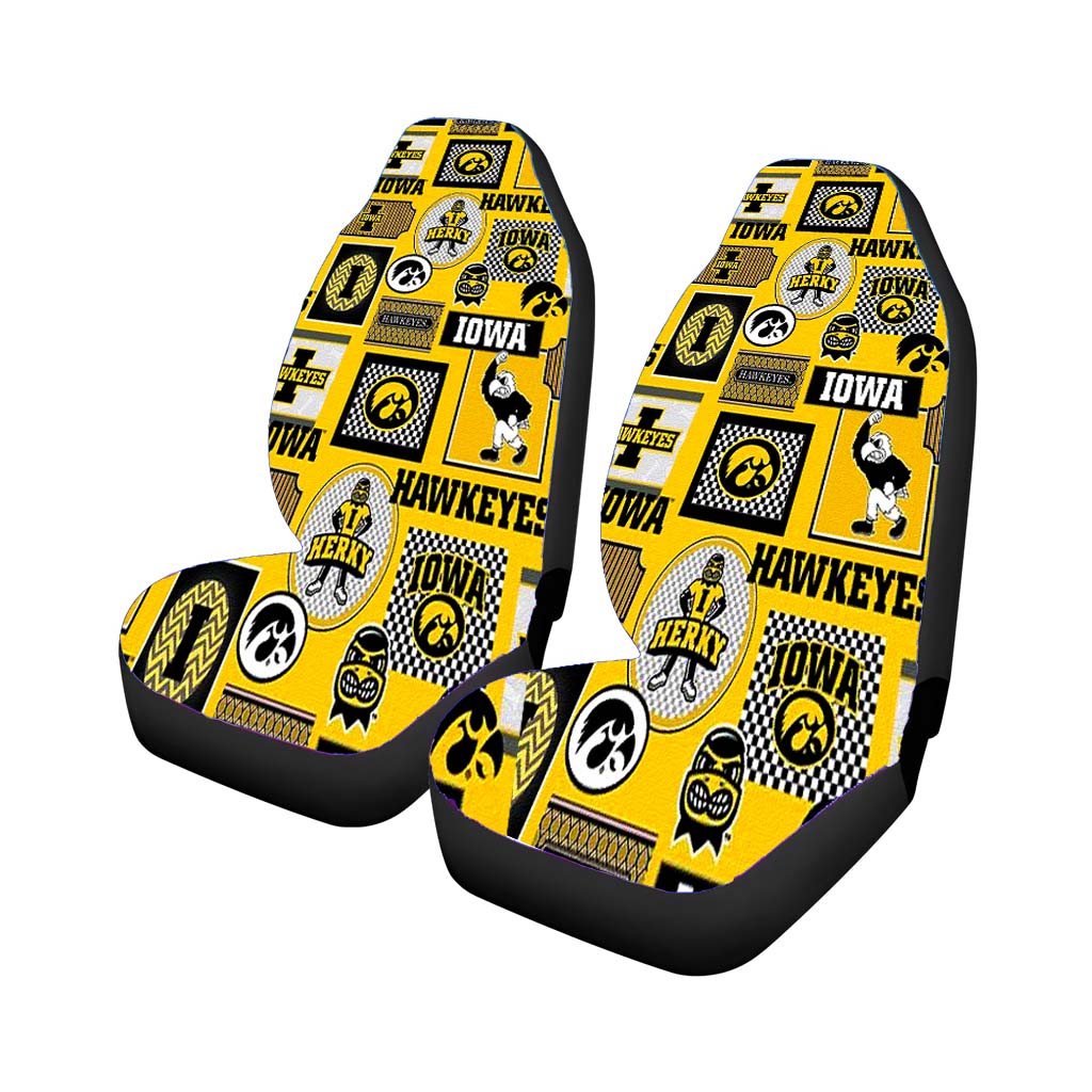 Iowa Hawkeye Pattern Mascot car Seat Covers