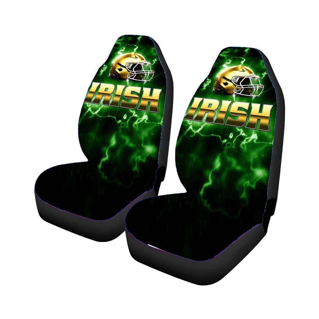 Irish Green Lighting Notre Dame car Seat Covers