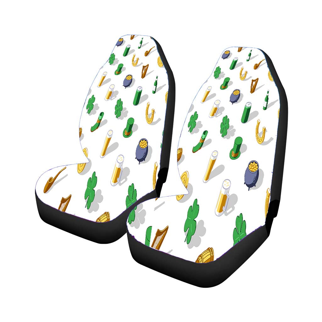 Isometric St Patricks Day Pattern 06 car Seat Covers