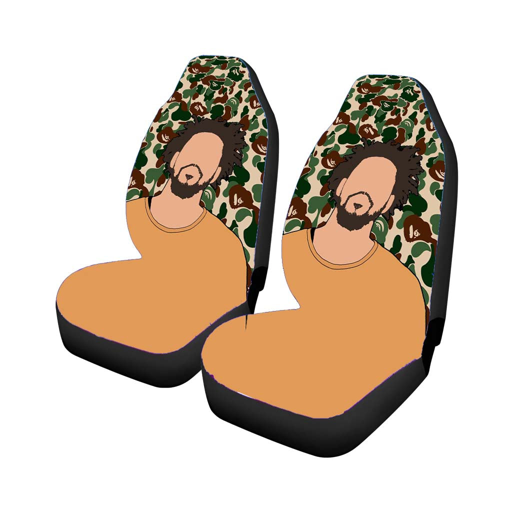 J Cole Army Pattern car Seat Covers