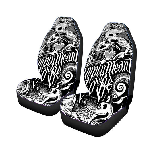 Jack And Sally Nightmare Before Christmas Universal Fit Car Seat Covers