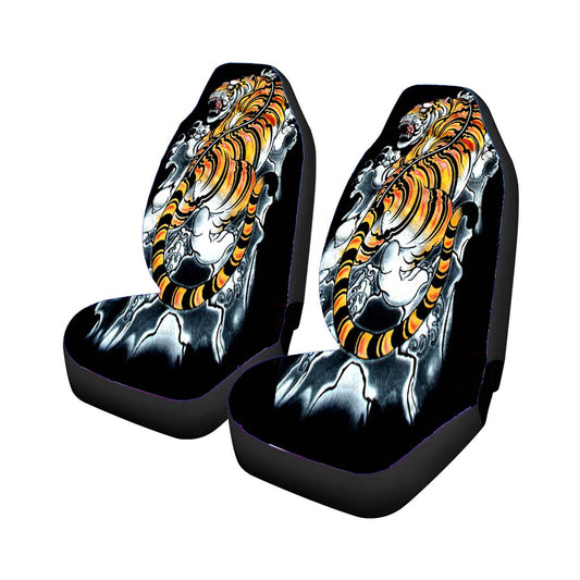 Japanese Tiger Art Backgrounds Wallpaper Car Seat Covers Universal Fit