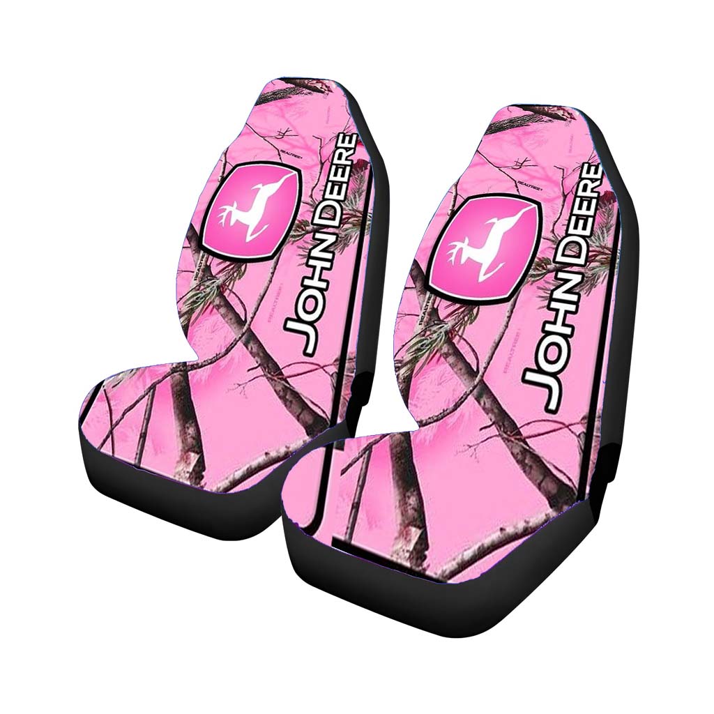 John Deere Pink Camo car Seat Covers