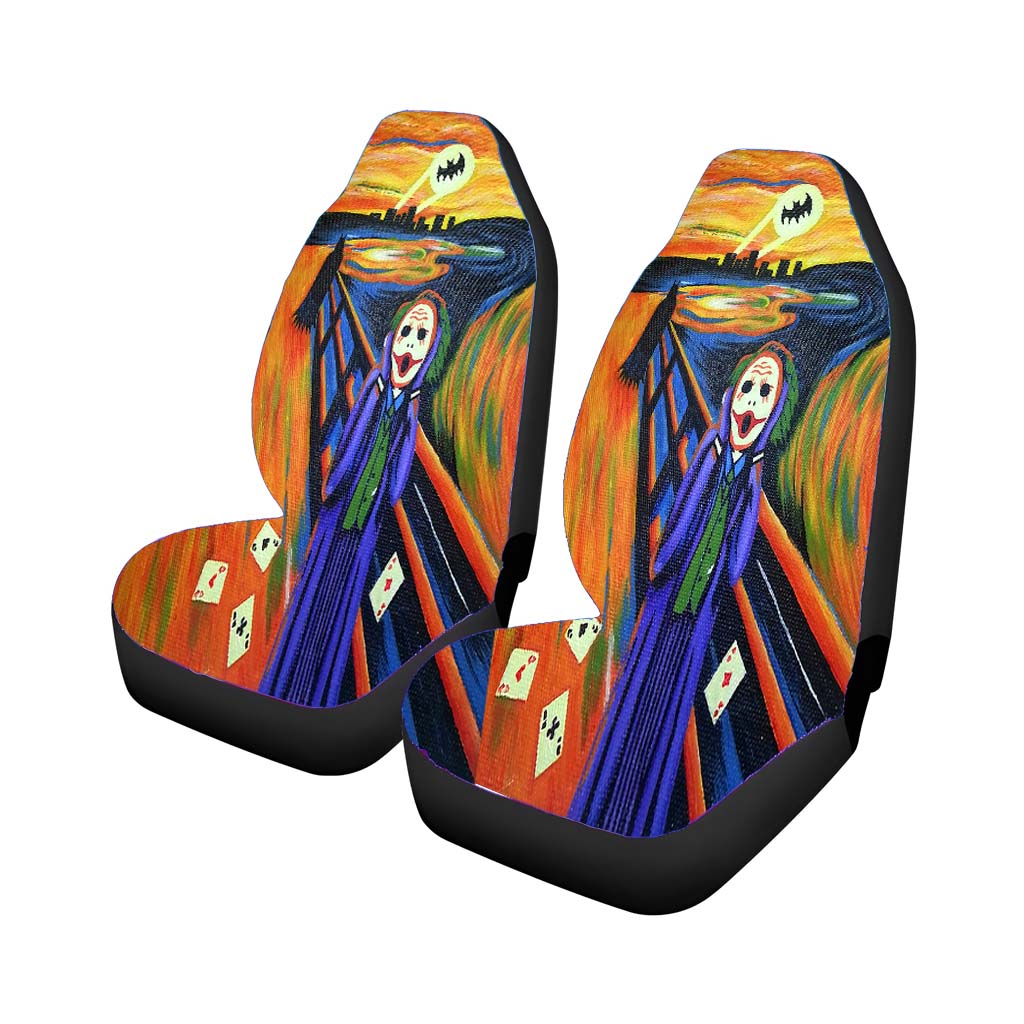 Joker Batman Scream Paint car Seat Covers