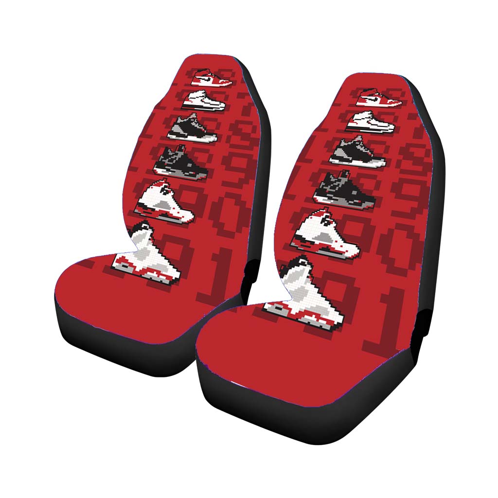 Jordan Sneaker Collection 8 Bit Style car Seat Covers