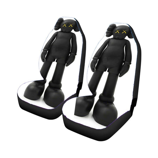 Kaws Companion Open Edition Vinyl Black Car Seat Covers Universal Fit